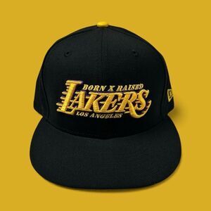 Born X Raised Los Angeles Lakers New Era Fitted Wool Hat 7 1/8